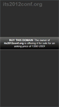Mobile Screenshot of its2012conf.org